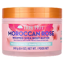 Tree Hut Whipped Moroccan Rose Shea Body Butter with Rosehip and Argan Oils, 8.4 oz