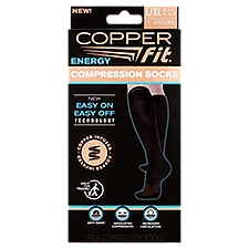 Copper Fit Energy Compression Socks, L/XL, 1 pair, 1 Each