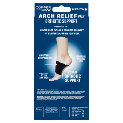 1 Pair Unisex Arch Relief Plus With Built-In Orthotic Support Copper Fit  Health