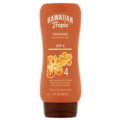 Hawaiian Tropic Tanning Lotion Sunscreen Spf 4 8 Fl Oz 