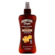 Hawaiian Tropic Island Tanning Coconut Oil Dry Spray Oil, SPF 6, 8 fl oz