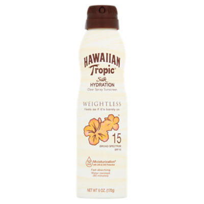 Hawaiian Tropic Silk Hydration Sun Care Sunscreen Spray - SPF 15, 6 oz