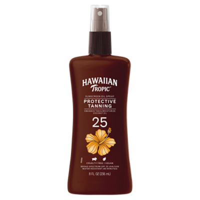 Hawaiian Tropic Island Tanning Coconut Oil Broad Spectrum Dry Spray Oil, SPF 25, 8 fl oz