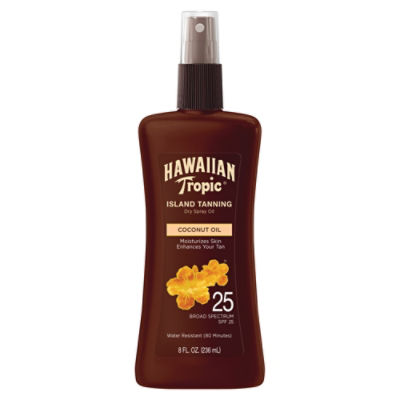 Hawaiian Tropic Tanning Oil Pump Spray, SPF 25, 8 oz
