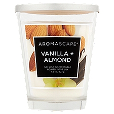 Aromascape Vanilla + Almond Soy Wax Blend, Candle, 11.5 Ounce