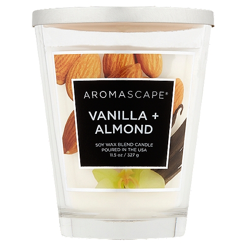 Aromascape Vanilla + Almond Soy Wax Blend Candle, 11.5 oz