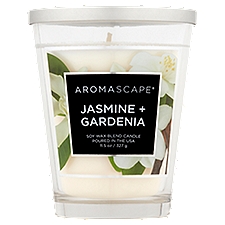 Aromascape Jasmine + Gardenia Soy Wax Blend Candle, 11.5 oz, 11.5 Ounce