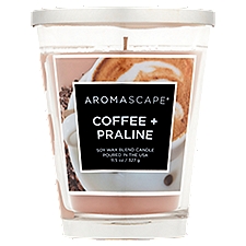 Aromascape Coffee + Praline Soy Wax Blend Candle, 11.5 oz, 11.5 Ounce