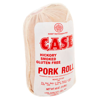 Case Hickory Smoked Gluten Free Pork Roll, 48 oz