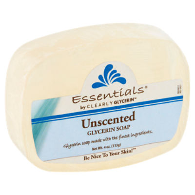 Essentials by Clearly Glycerin Unscented Glycerin Soap, 4 oz