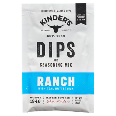 Kinder's Ranch with Real Buttermilk Dips and Seasoning Mix, 1.25 oz