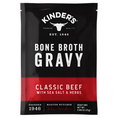 Kinder's Classic Beef with Sea Salt & Herbs Bone Broth Gravy Mix, 0.88 oz