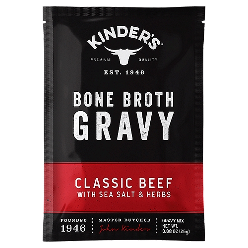 Kinder's Classic Beef with Sea Salt & Herbs Bone Broth Gravy Mix, 0.88 oz