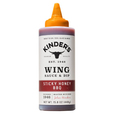 Kinder's Sticky Honey BBQ Wing Sauce & Dip, 15.8 oz
