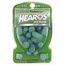 Hearos Xtreme Protection NRR 33 Ear Plugs, 14 count