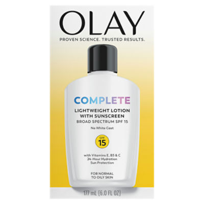 Olay Complete Broad Spectrum Normal UV365 Daily Moisturizer with Sunscreen, SPF 15, 6.0 fl oz