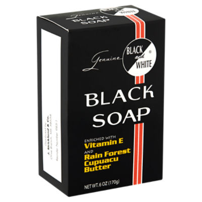 Black and White Genuine Black Soap, 6 oz