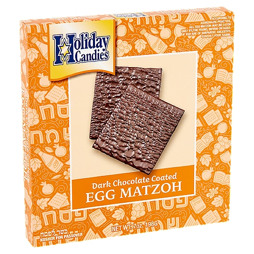 Holiday Candies Dark Chocolate Coated Egg Matzoh, 7 oz