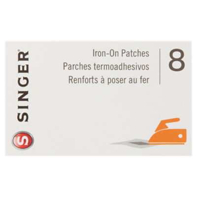 Singer 00065 Iron-On Patches for Clothing Repair, 5-inch by 5-inch,  2-Count, Black