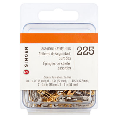 Singer Assorted Safety Pins, 225 count