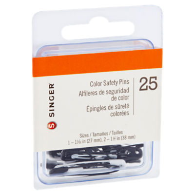 Singer Safety Pins, Color - 25 pins