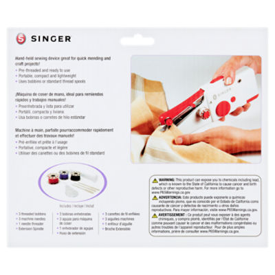 Singer Stitch Sew Quick Portable Compact Hand Held Sewing Machine 