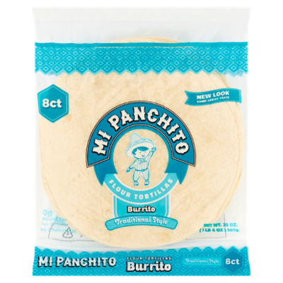 Mi Panchito Traditional Style Burrito Flour Tortillas, 8 count, 20 oz