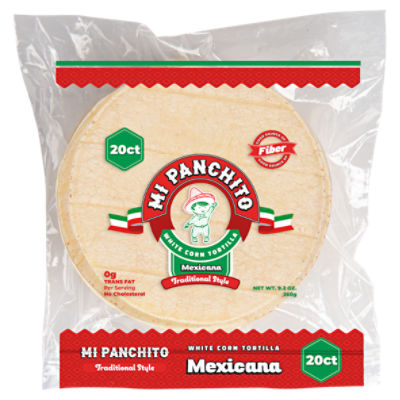 Mi Panchito Mexicana Traditional Style White Corn Tortilla, 20 count, 9.2 oz