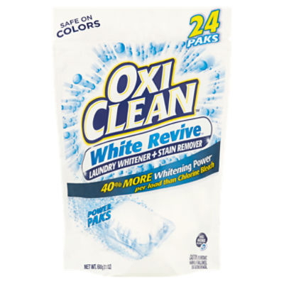 OxiClean White Revive Laundry Whitener + Stain Remover Power Paks, 24 Count