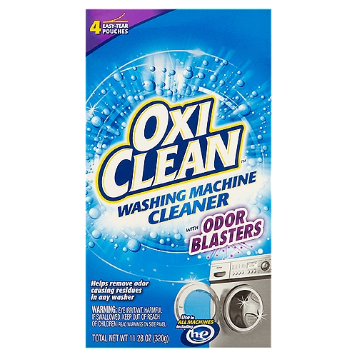 OxiClean Washing Machine Cleaner with Odor Blasters, 11.28 oz, 4 pack