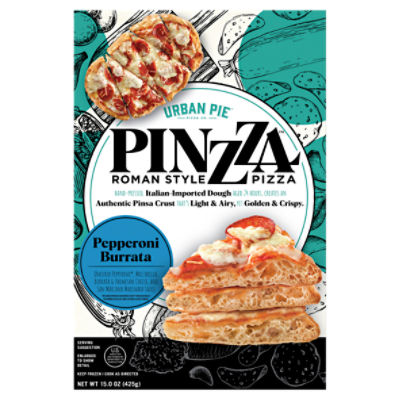 Urban Pie Pinzza Pepperoni Burrata Roman Style Pizza, 15.0 oz