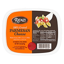 Rienzi 100% Grated Parmesan Cheese, 8 oz