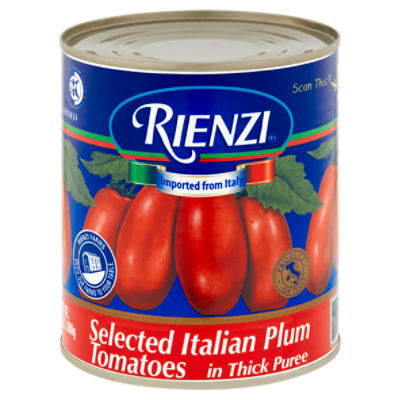 Rienzi Selected Italian Plum Tomatoes in Thick Puree, 28 oz