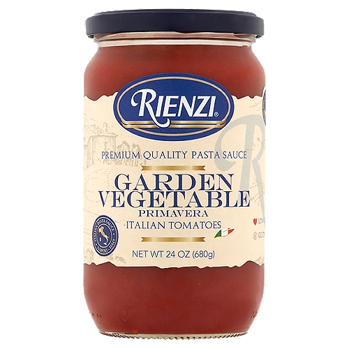 RIENZI Garden Vegetable Primavera Premium Quality Pasta Sauce, 24 oz