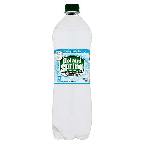 Poland Spring Sparkling Water, Simply Bubbles, 33.8 oz. Bottle