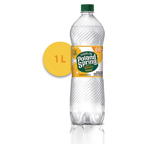 Poland Spring Sparkling Water, Orange, 33.8 oz. Bottle