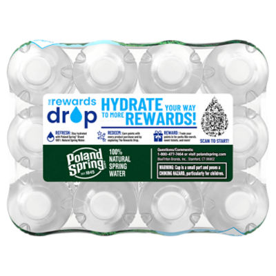 Poland Spring Spring Water, 100% Natural - 12 pack, 16.9 fl oz