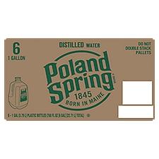 Poland Spring Distilled Water, 1 gal, 6 count