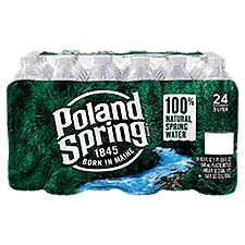 Poland Spring 100% Natural Spring Water, 16.9 fl oz, 24 count