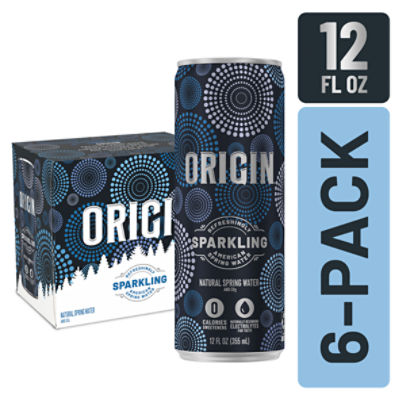 ORIGIN Sparkling Water, 12 Fl Oz, Aluminum Cans (6 Count) Fairway