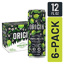 Origin Lime Flavor Aluminum Cans, Sparkling Water, 72 Fluid ounce