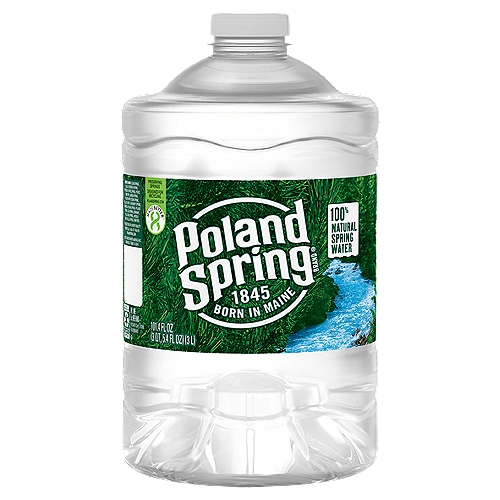 POLAND SPRING Brand 100% Natural Spring Water, 101.4-ounce plastic jug
POLAND SPRING Brand 100% Natural Spring Water has been a local favorite in the Northeast for generations. Sourced from carefully selected springs in Maine since 1845, POLAND SPRING Spring Water contains naturally occurring minerals for a crisp, refreshing taste. So when you're looking for a trusted source of hydration for any occasion, choose POLAND SPRING.