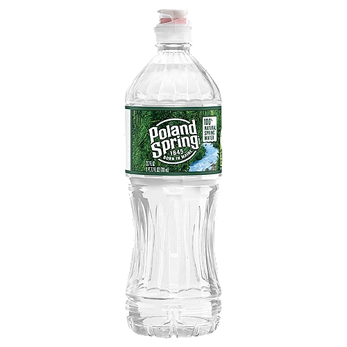 POLAND SPRING Brand 100% Natural Spring Water, 23.7-ounce plastic bottle