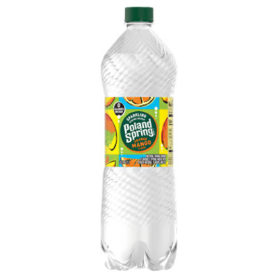 Poland Spring Sparkling Water, Orange Mango, 33.8 oz. Plastic Bottle