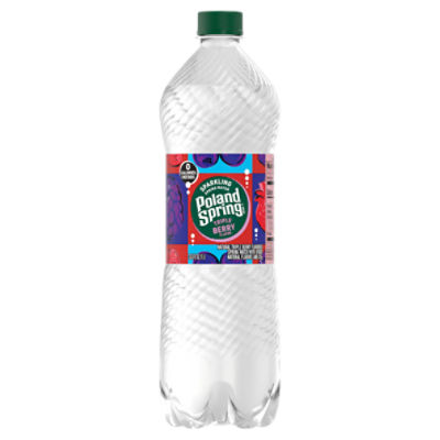 Poland Spring Sparkling Water, Triple Berry, 33.8 oz. Bottle