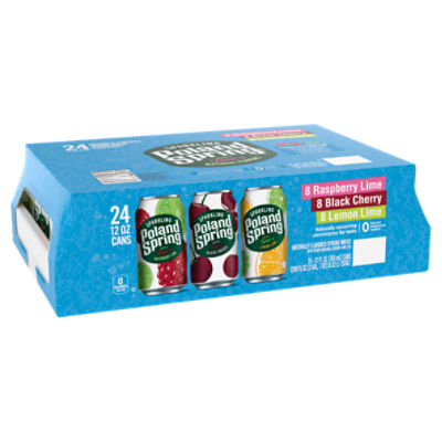 Poland Spring Sparkling Water, Variety, 24-12 OZ Can