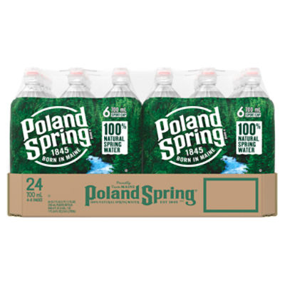 POLAND SPRING Brand 100% Natural Spring Water, 23.7-ounce plastic bottles (Total of 24)