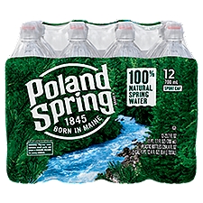POLAND SPRING Brand 100% Natural Spring Water, 23.7-ounce plastic sport cap bottles (Pack of 12)