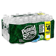 POLAND SPRING Brand 100% Natural Spring Water, 16.9-ounce plastic bottles (Total of 28), 473.2 Fluid ounce