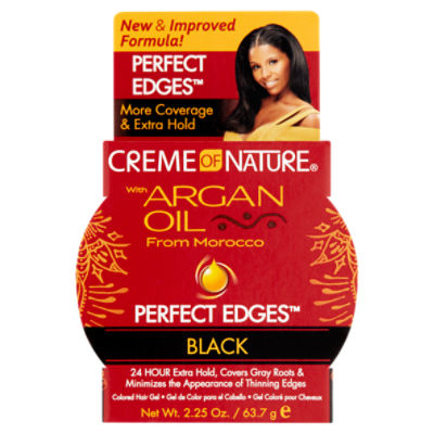 Creme of Nature Perfect Edges Black Colored Hair Gel, 2.25 oz
